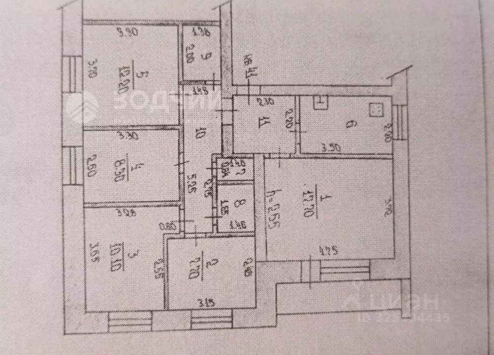 5-к кв. Чувашия, Чебоксары Альгешево мкр, ул. Розы Люксембург, 6 (81.0 ... - Фото 0