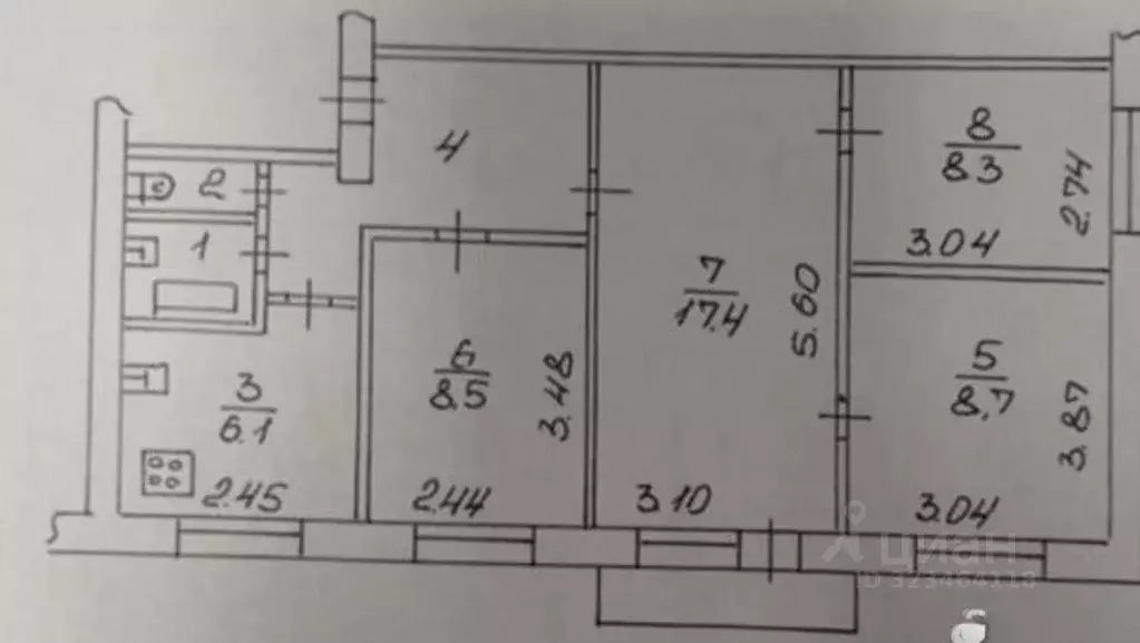 4-к кв. Новгородская область, Великий Новгород просп. Александра ... - Фото 1