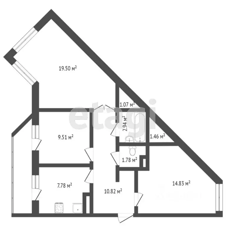 3-к кв. Крым, Симферопольский район, с. Мирное ул. Крымской Весны ... - Фото 2