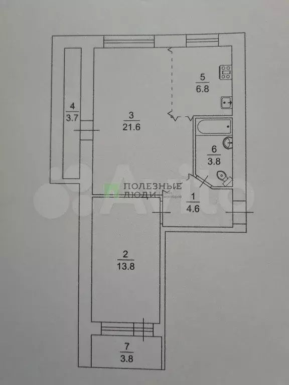 2-к. квартира, 54,3 м, 2/9 эт. - Фото 0