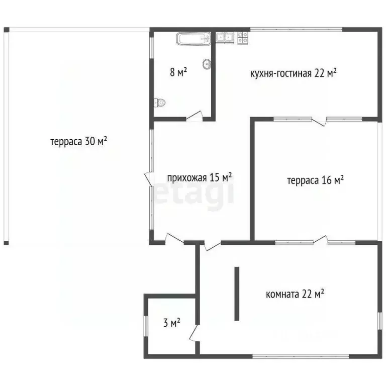 2-к кв. Санкт-Петербург ул. Новая, 51к49 (116.0 м) - Фото 2