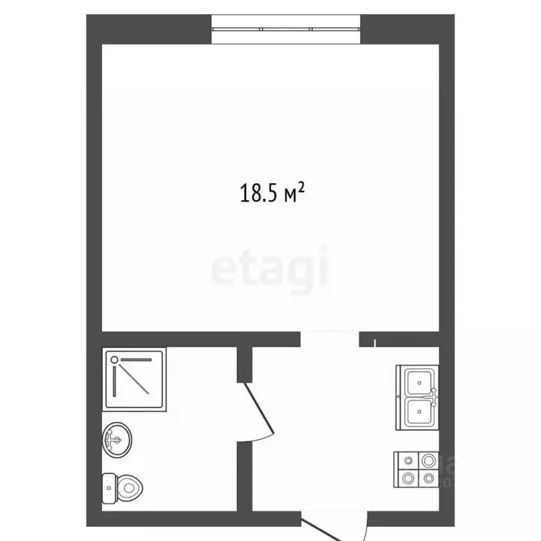 Комната Краснодарский край, Новороссийск ул. Видова, 184 (18.5 м) - Фото 2