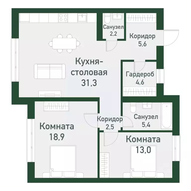 2-к кв. Челябинская область, Челябинский городской округ, пос. ... - Фото 0