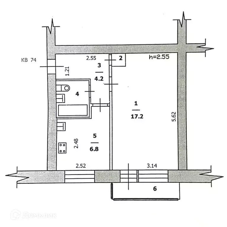 Продаётся 1-к квартира, 31.6 м - Фото 1