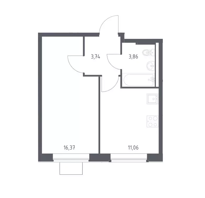 Продаётся 1-к квартира, 35.03 м - Фото 0