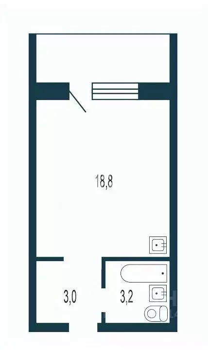 Студия Новосибирская область, Бердск ул. Белокаменная, 71 (25.0 м) - Фото 2
