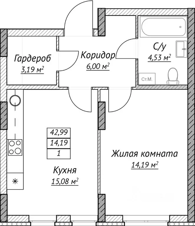 1-к кв. Нижегородская область, Нижний Новгород Сахарный Дол жилой ... - Фото 0