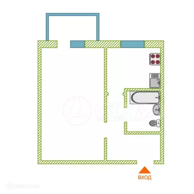 Продаётся 1-к квартира, 35 м - Фото 1