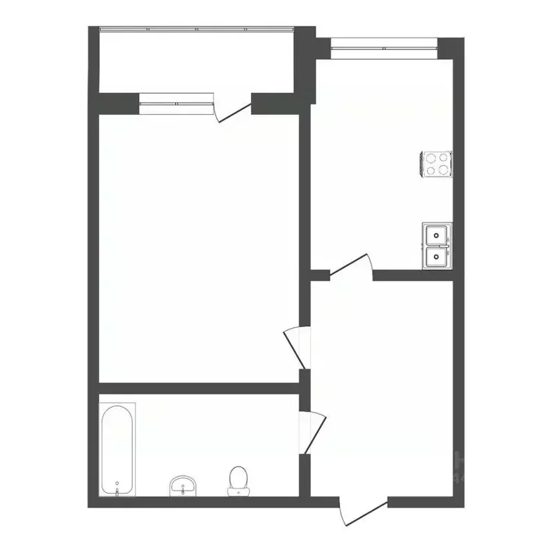 1-к кв. Тюменская область, Тюмень ул. Газовиков, 49к1 (42.5 м) - Фото 2