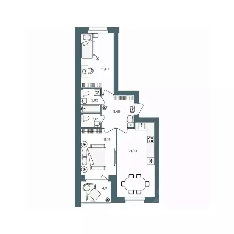 2-к кв. Ярославская область, Ярославль пос. Павловский, Волга-Лайф ... - Фото 1