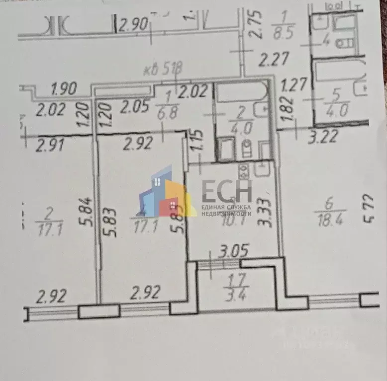 1-к кв. Москва Илимская ул., 1Вк1 (41.4 м) - Фото 2