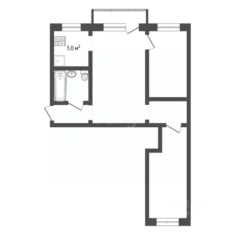3-к кв. Ростовская область, Ростов-на-Дону просп. Ленина, 103 (50.4 м) - Фото 1