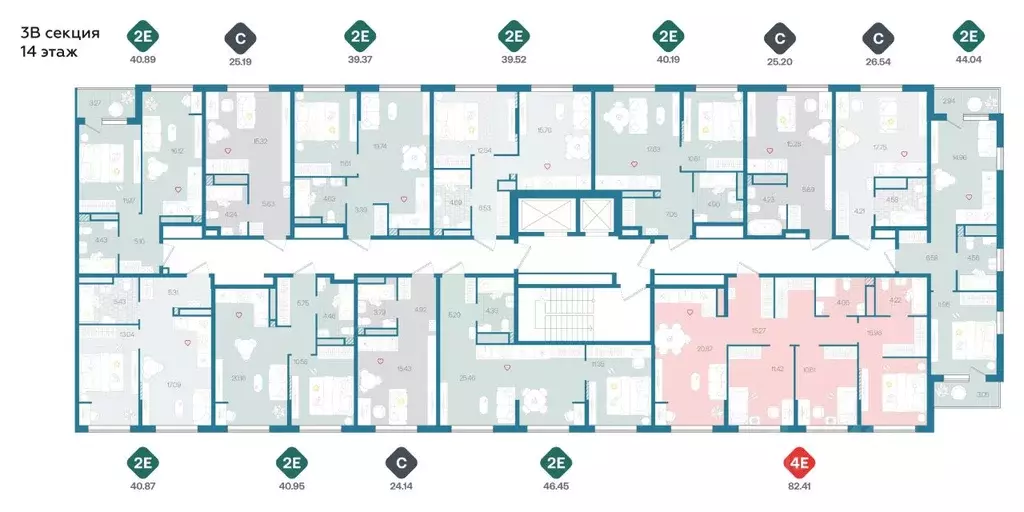 Студия Тюменская область, Тюмень Сибирский жилой комплекс (25.19 м) - Фото 2