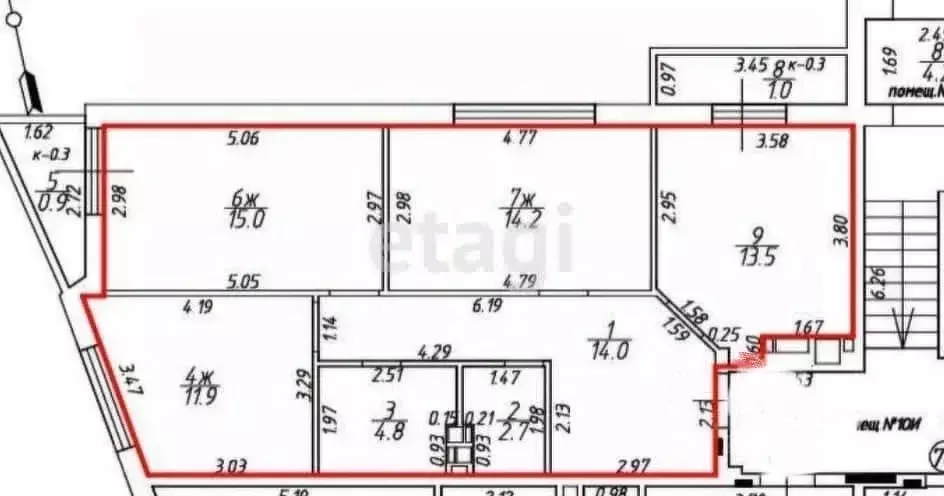 3-к кв. Калининградская область, Светлогорск Олимпийский бул., 4 (76.1 ... - Фото 2