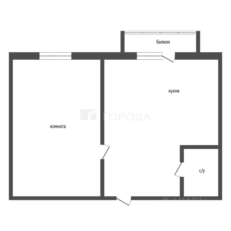 1-к кв. Алтайский край, Барнаул ул. Смирнова, 46 (28.4 м) - Фото 2