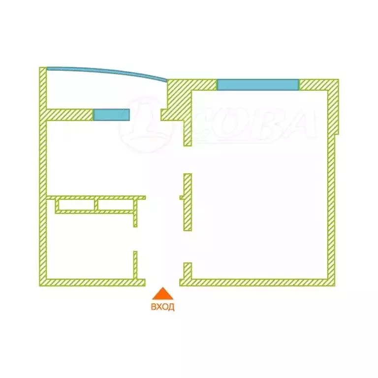 1-комнатная квартира: Тюмень, улица Павла Шарова, 1к1 (41.1 м) - Фото 2