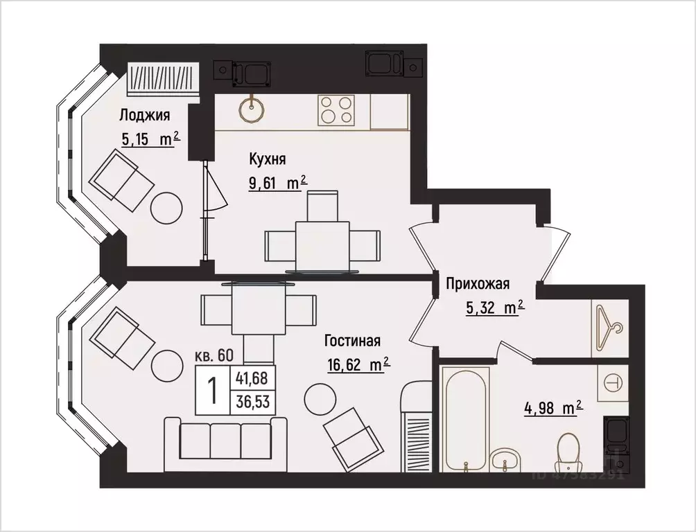 1-к кв. Нижегородская область, Нижний Новгород Литературная ул., 5 ... - Фото 1