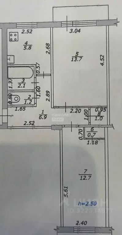 2-к кв. Архангельская область, Коряжма Советская ул., 6 (44.1 м) - Фото 0