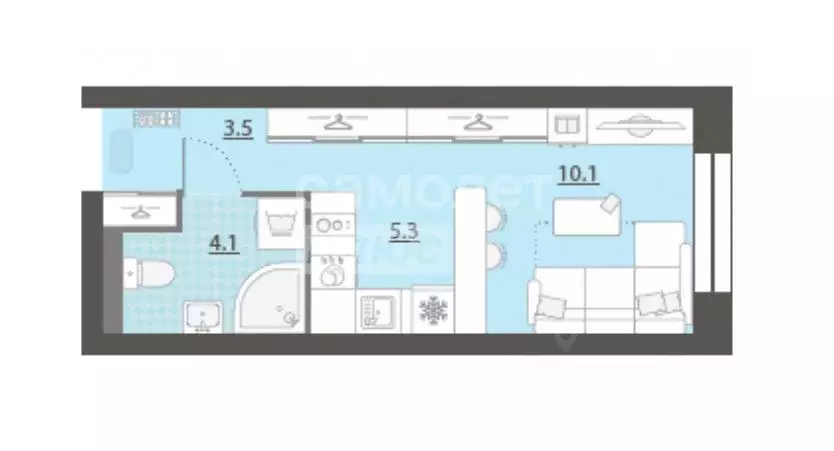 Студия Свердловская область, Екатеринбург ул. Челюскинцев, 110 (23.2 ... - Фото 2