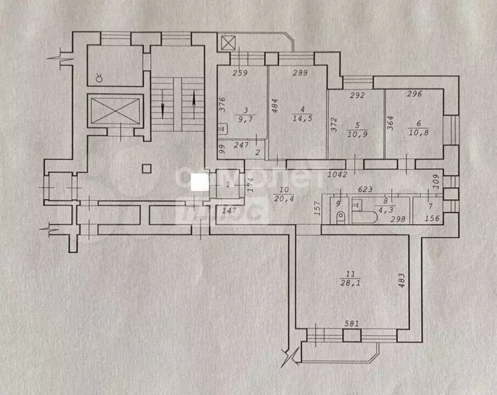 3-к. квартира, 106,6 м, 7/7 эт. - Фото 0