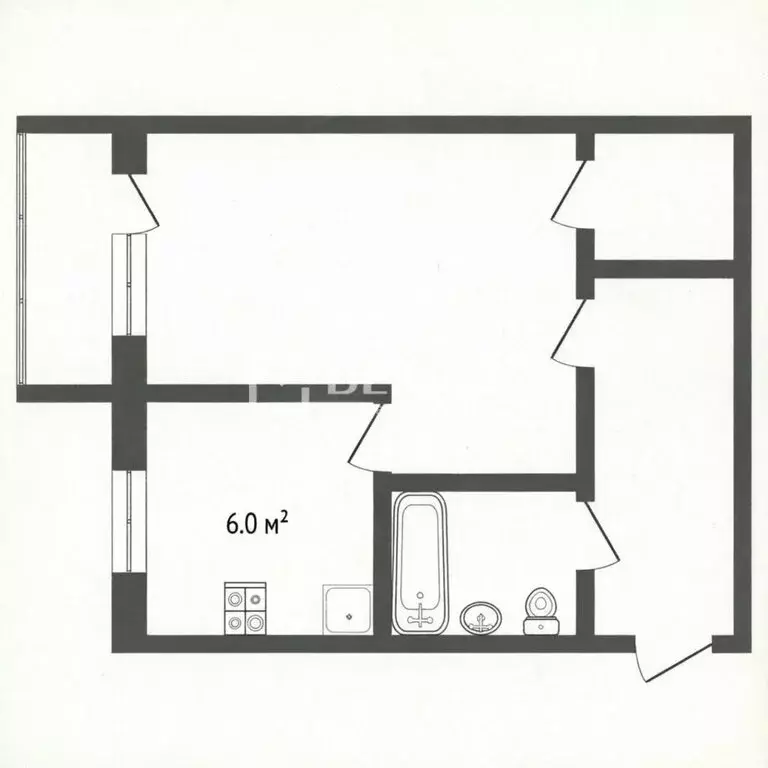 1-комнатная квартира: посёлок Мисково, улица Некрасова, 7 (31 м) - Фото 1