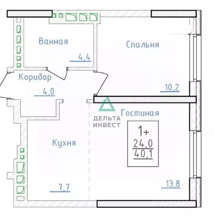2-к кв. Башкортостан, Уфа ул. Братьев Кадомцевых, 17 (40.1 м) - Фото 1