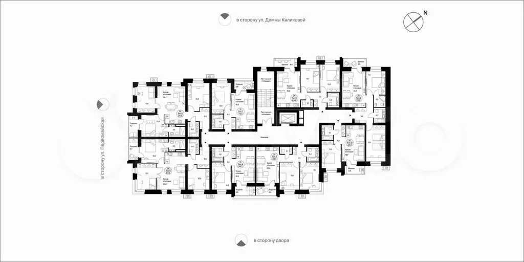 2-к. квартира, 70,8 м, 2/9 эт. - Фото 1