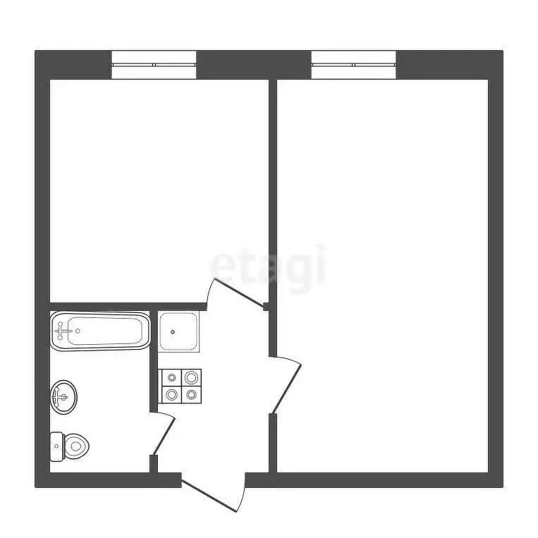 1-комнатная квартира: Обнинск, улица Мира, 17Б (23.9 м) - Фото 1