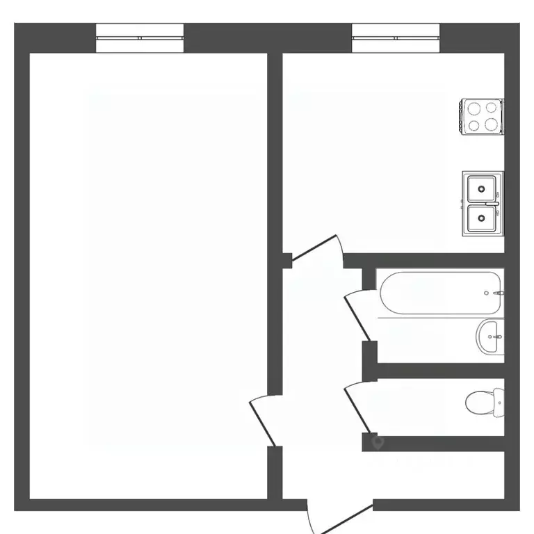 1-к кв. Пермский край, Пермь ул. 1-я Красноармейская, 44А (30.7 м) - Фото 1