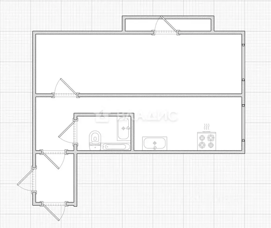 1-к кв. Пензенская область, Пенза ул. Кижеватова, 33 (33.2 м) - Фото 2