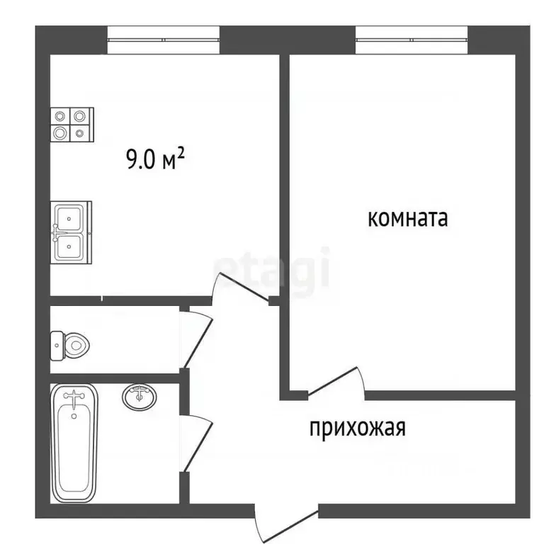 1-к кв. Московская область, Реутов Носовихинское ш., 3 (39.0 м) - Фото 2