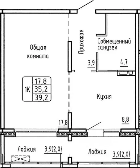 1-к кв. Новосибирская область, Новосибирск  (35.2 м) - Фото 0