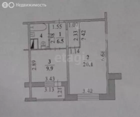 1-комнатная квартира: Липецк, Минская улица, 6Ак1 (45 м) - Фото 0