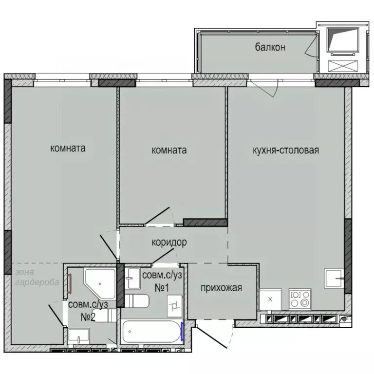2-к кв. Удмуртия, Ижевск Культбаза жилрайон, 8-й мкр, Ежевика жилой ... - Фото 1