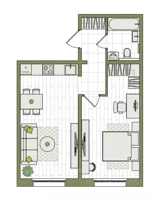2-к кв. Кировская область, Киров ул. Чистопрудненская, 13А (45.6 м) - Фото 1