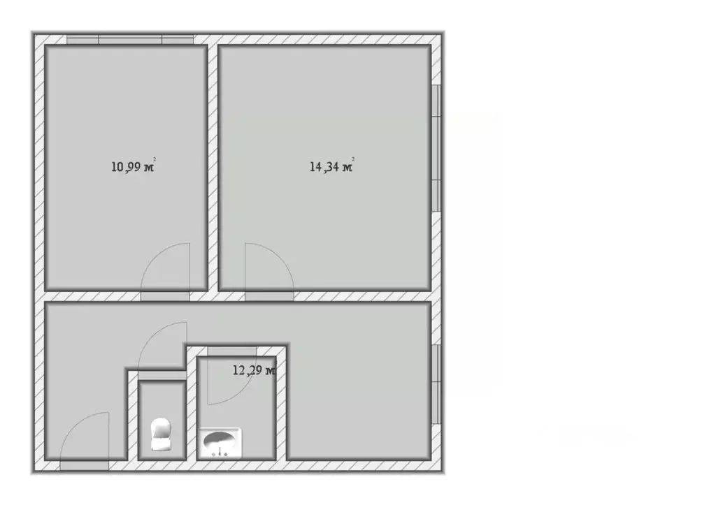 2-к кв. Омская область, Омский район, с. Морозовка ул. 25-го ... - Фото 2