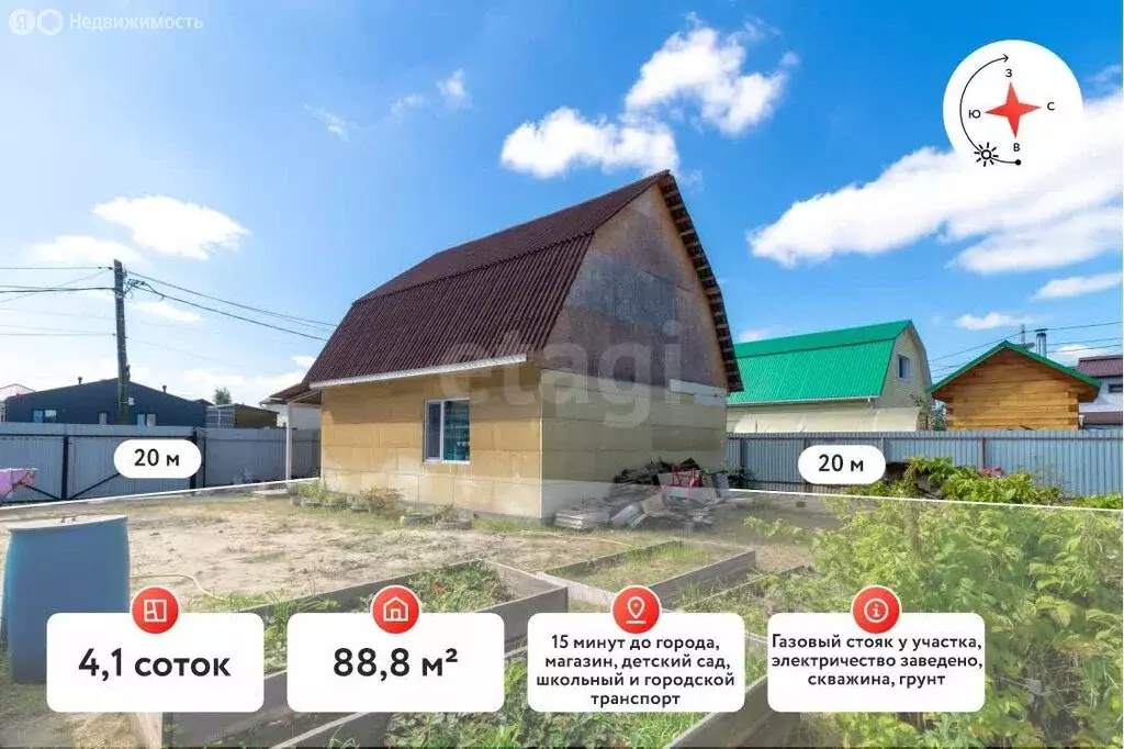 Дом в Тюмень, садовое товарищество Малинка, Лесная улица (88.8 м) - Фото 2