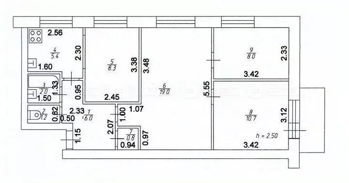 3-к кв. Татарстан, Казань ул. Лейтенанта Красикова, 6 (61.4 м) - Фото 1