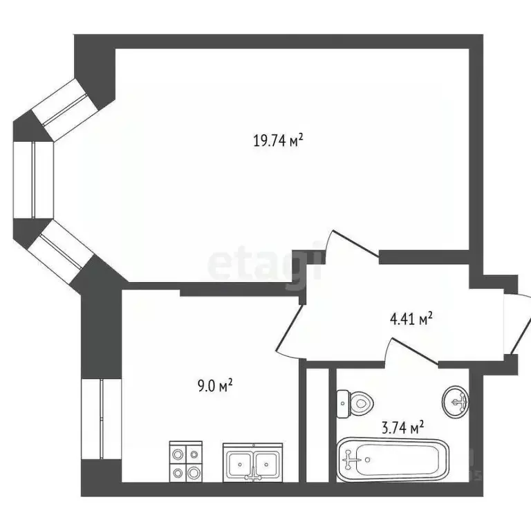 1-к кв. Москва Донецкая ул., 34к3 (36.5 м) - Фото 2