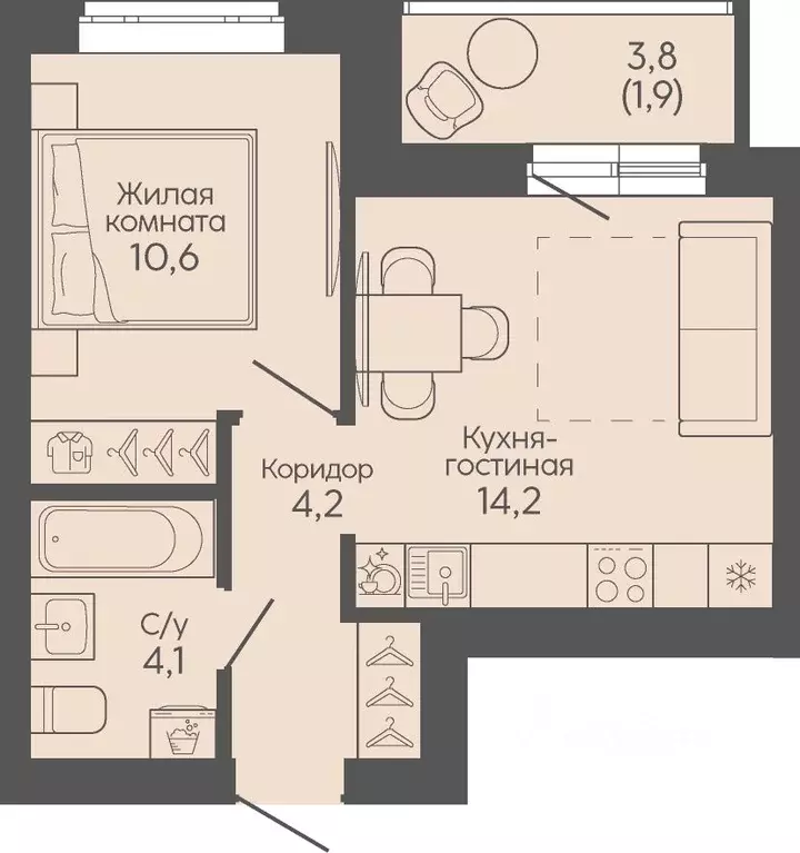 1-к кв. Волгоградская область, Волгоград Трехгорная ул., 27 (35.0 м) - Фото 1