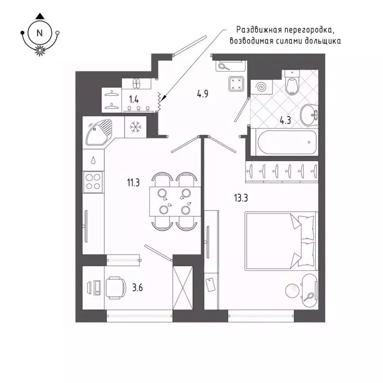 1-к кв. Санкт-Петербург бул. Измайловский, 9 (37.0 м) - Фото 0