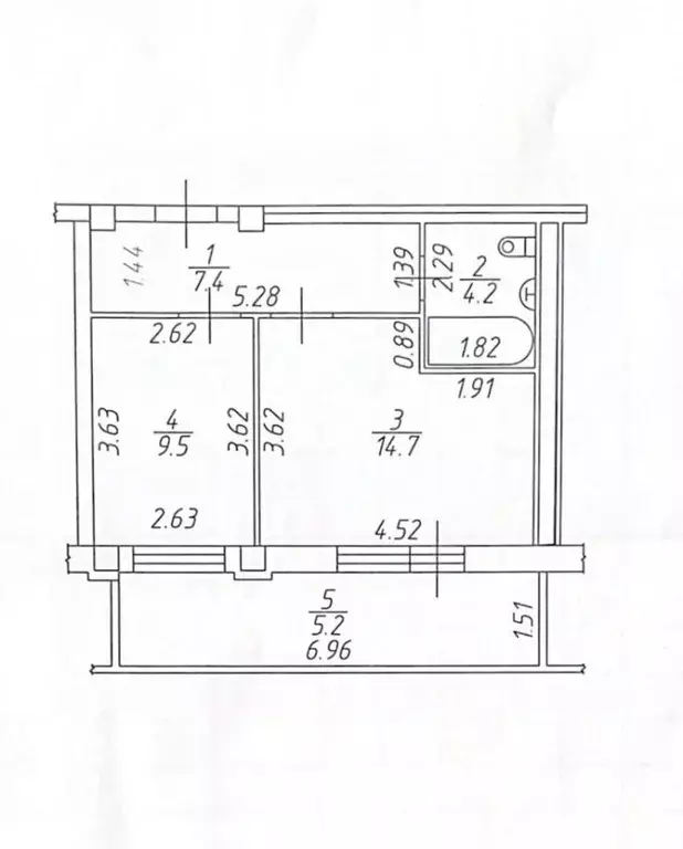 1-к кв. Татарстан, Набережные Челны ул. Раскольникова, 11Б (35.8 м) - Фото 2