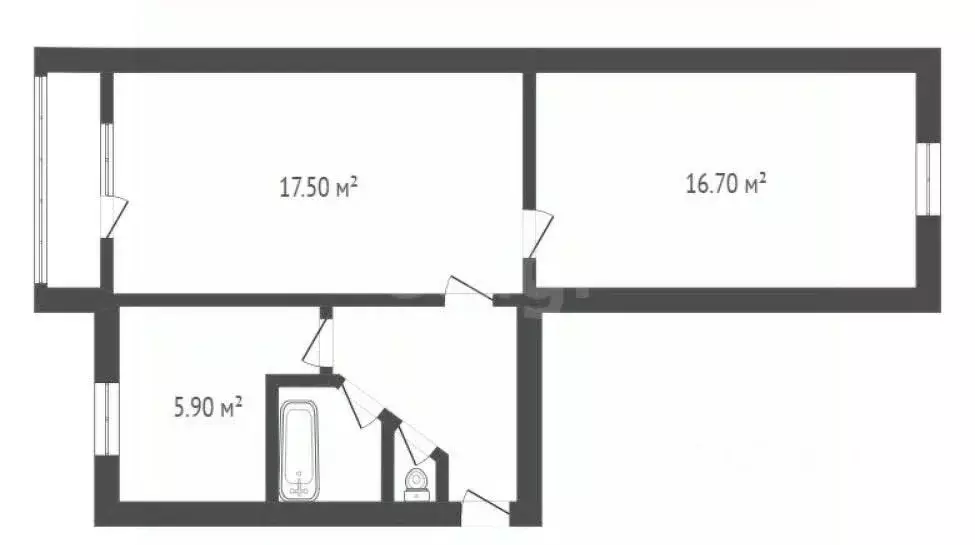 2-к кв. Воронежская область, Грибановский пгт ул. Машзаводская, 6 ... - Фото 2