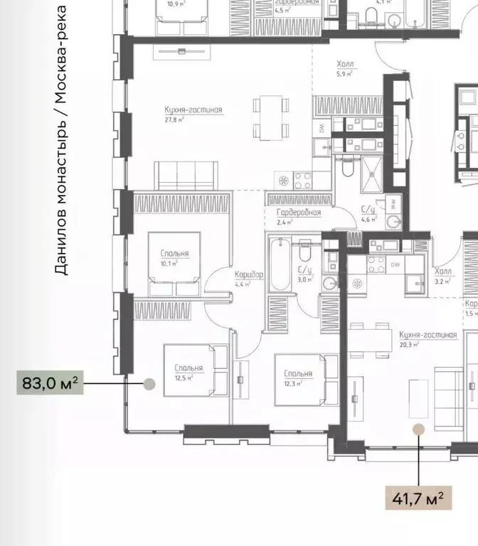 3-к кв. Москва Дубининская ул., 59А (82.8 м) - Фото 0