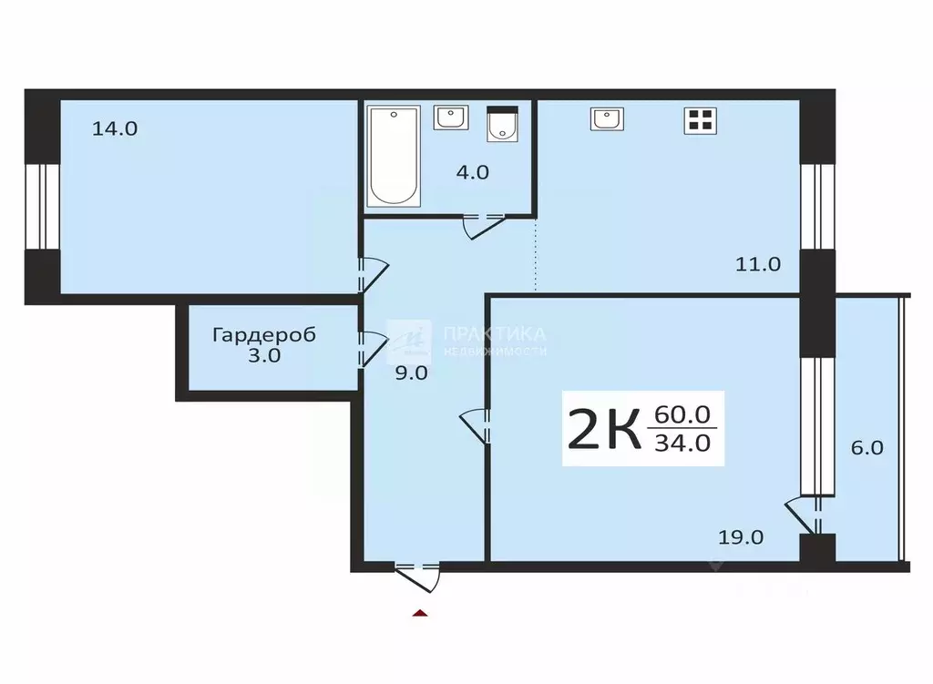 2-к кв. Московская область, Люберцы городской округ, Красково пгт ул. ... - Фото 2
