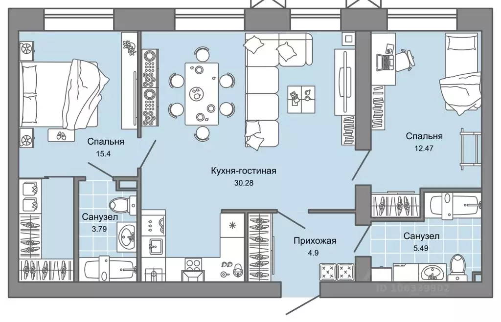 3-к кв. ульяновская область, ульяновск новый город мкр, 7-й кв-л, . - Фото 0