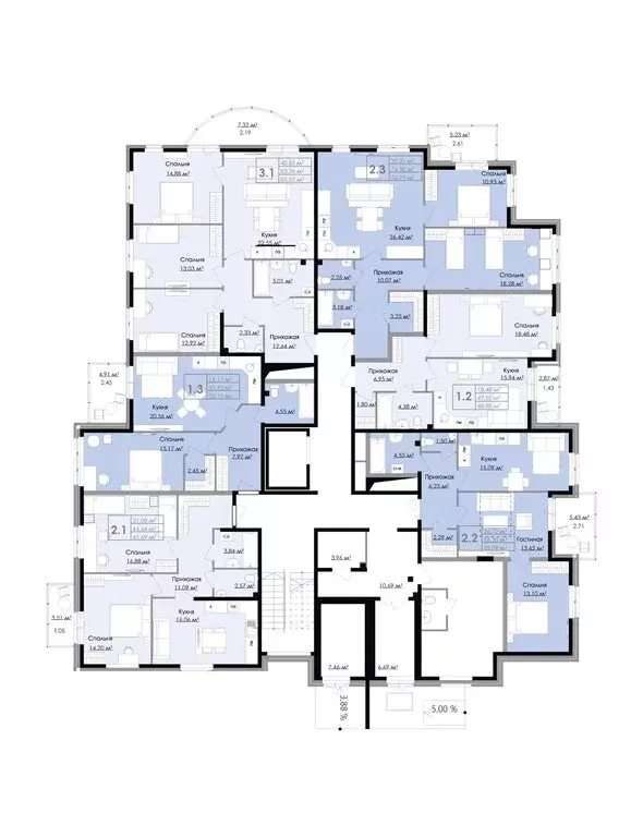 2-комнатная квартира: Выборг, набережная Адмирала Чичагова, 10 (76.6 ... - Фото 2