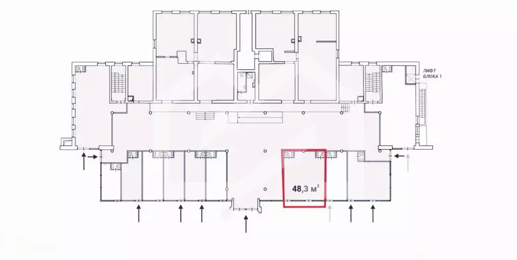 Торговая площадь в Москва 1-я Новокузьминская ул., 21К2 (48 м) - Фото 2