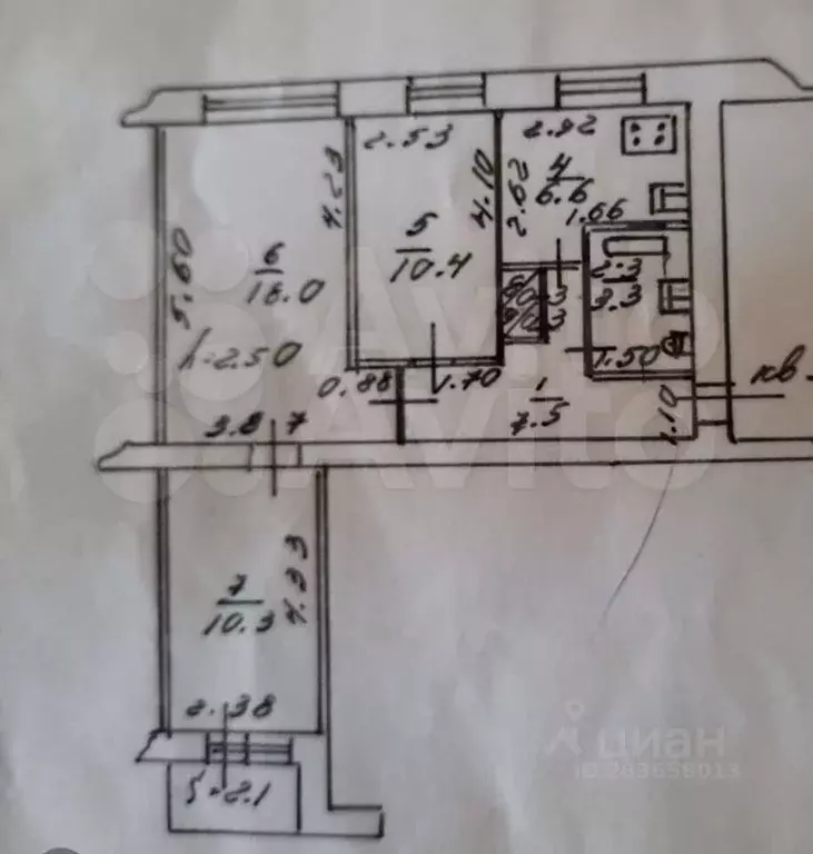 3-к. квартира, 60 м, 9/9 эт. - Фото 0