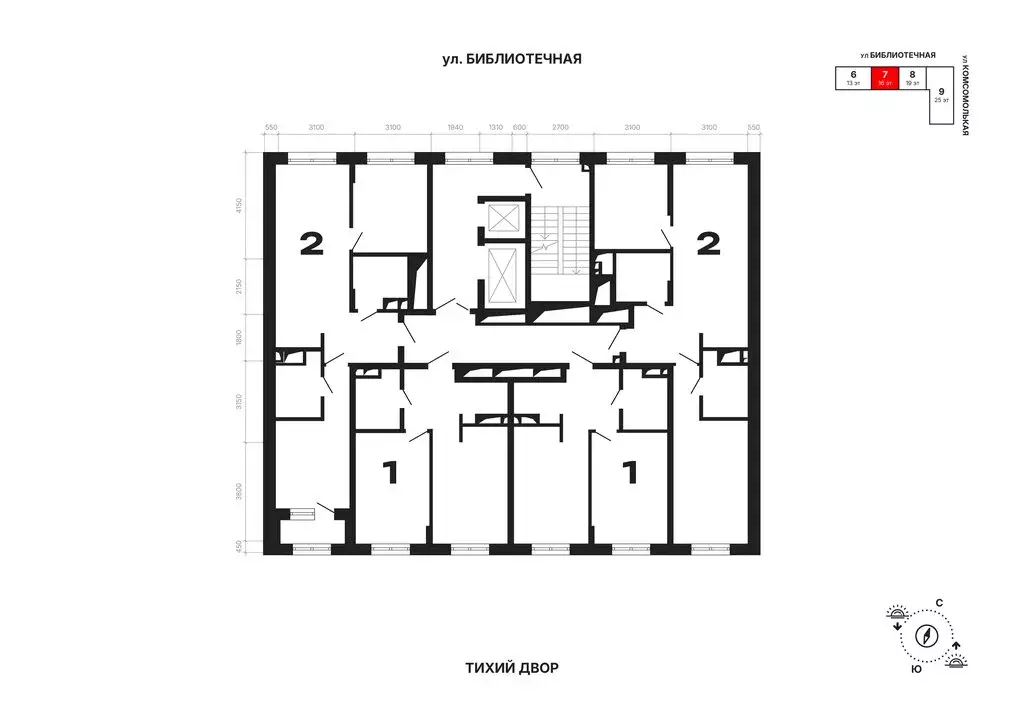 1-комнатная квартира: Екатеринбург, Комсомольская улица, 72А (40.59 м) - Фото 2
